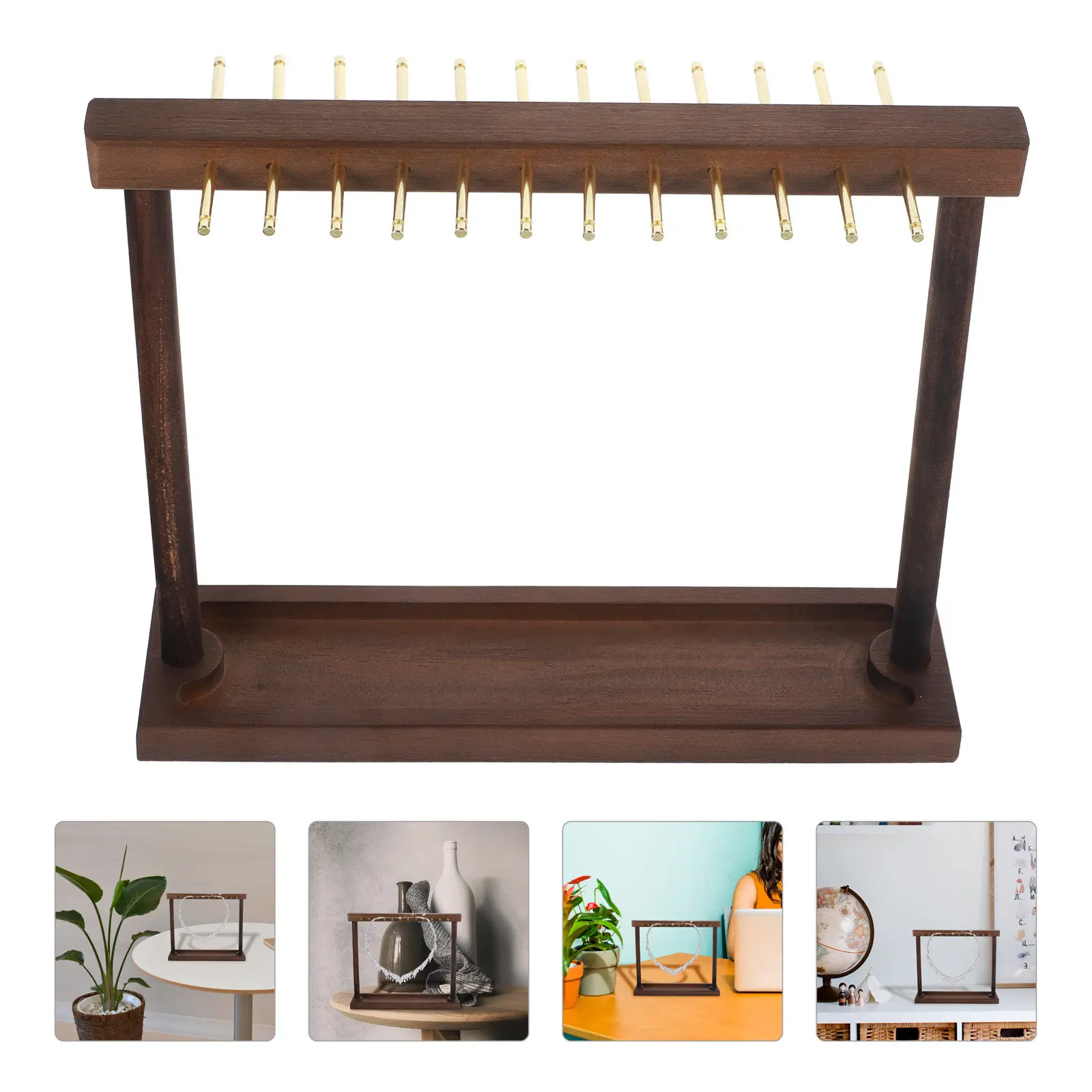 Jewelry Organizer Stand Necklace Holder Large Capacity Perforated Earrings Bracelet Holder Bedroom Desk TV Cabinet Jewelry