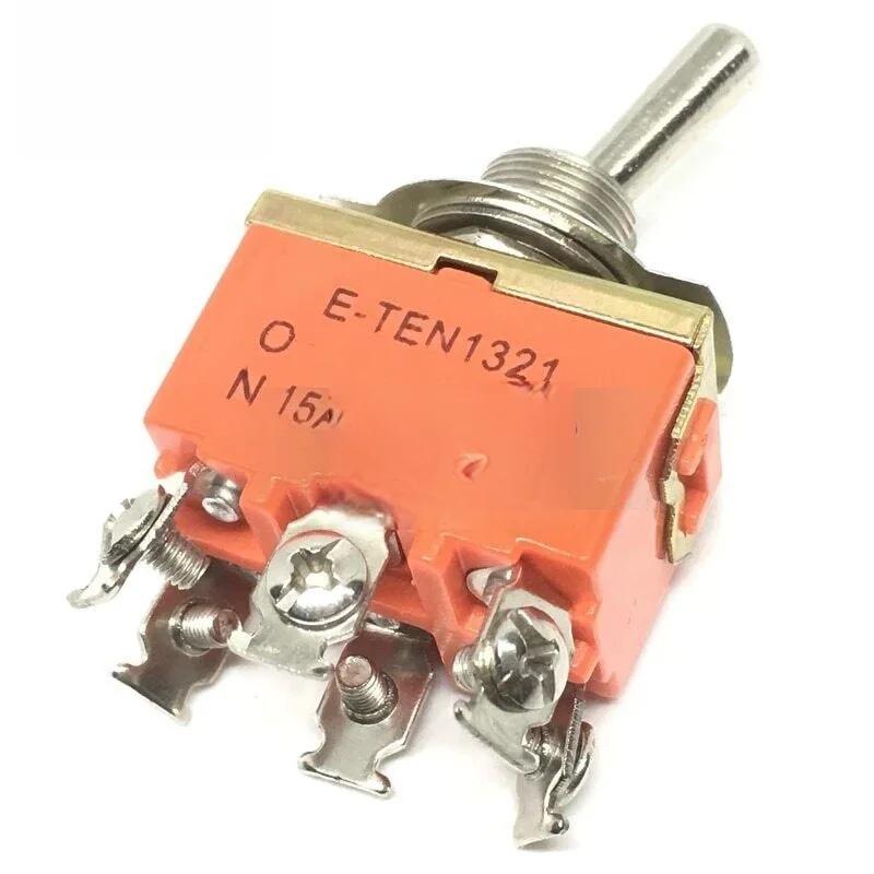 6 Pin 2 Position Toggle Switch 15A 250V E-TEN1321 For Excavator Parts