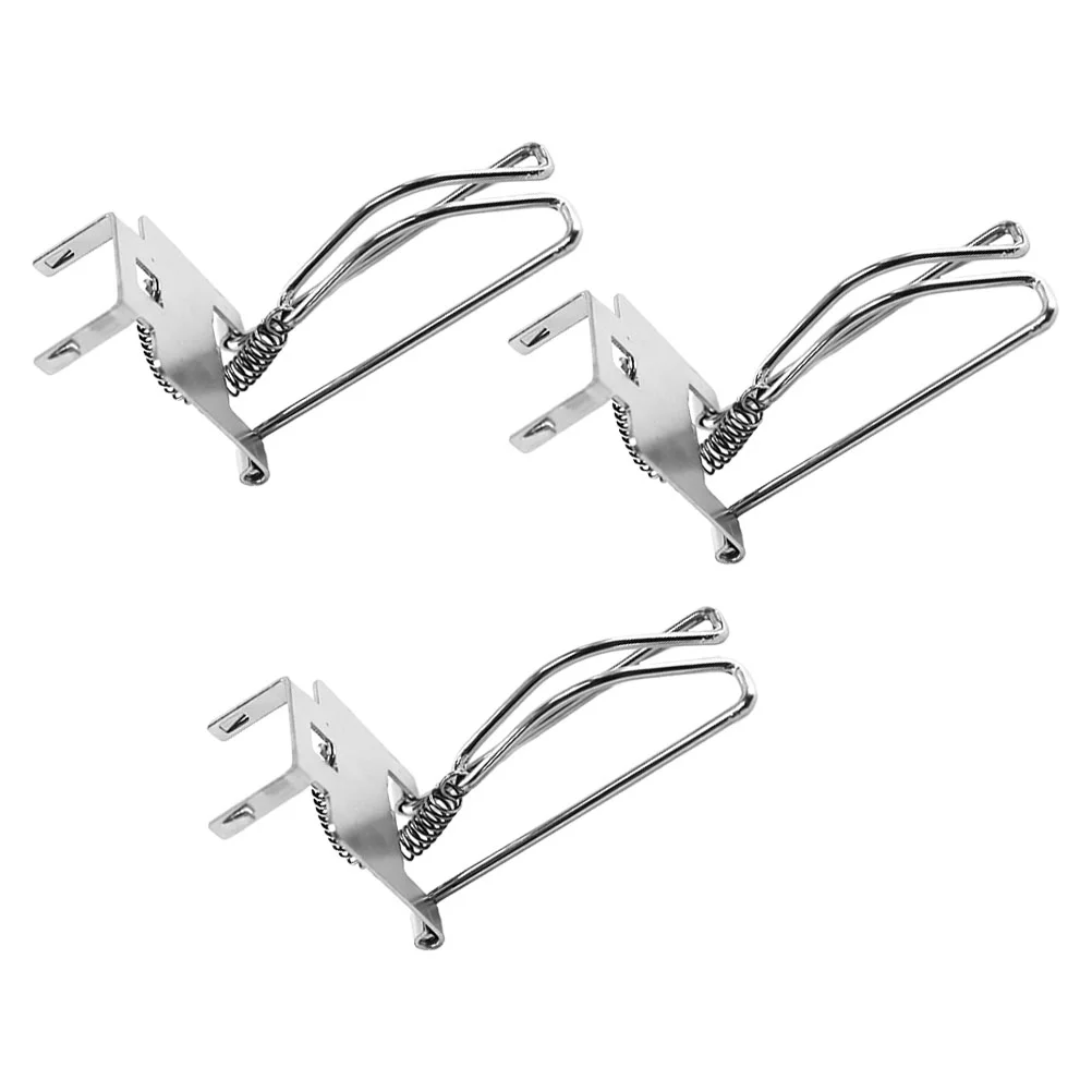 3 Pcs Cashier Box Clip Paper Clips Fixing Clamps Register Accessory Metal Money Tray Iron Supply Drawer Man