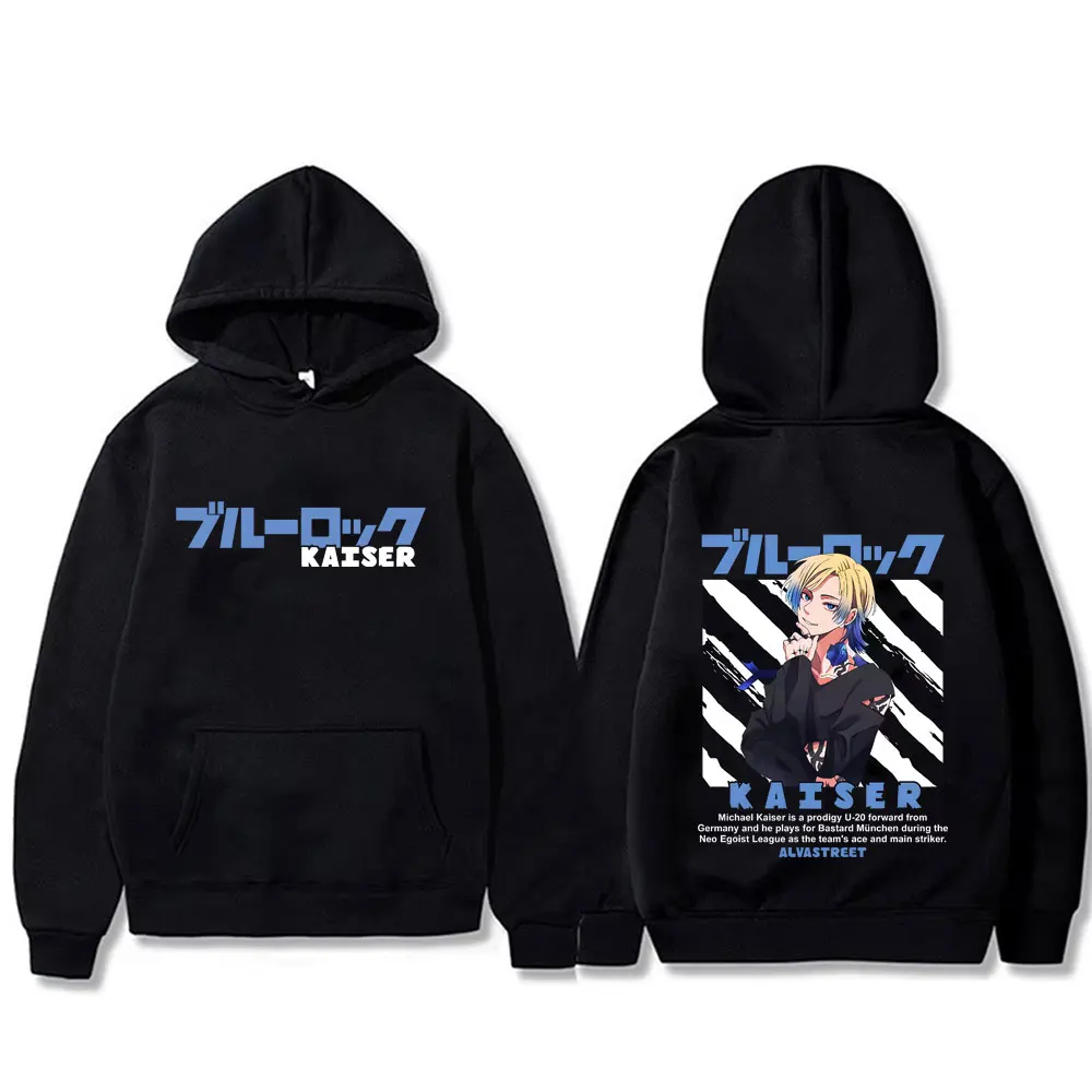 

Anime Blue Lock Michael Kaiser Graphic Hoodie Men Women Fashion Cartoon Sweatshirt Male Casual Cotton Vintage Hoodies Streetwear