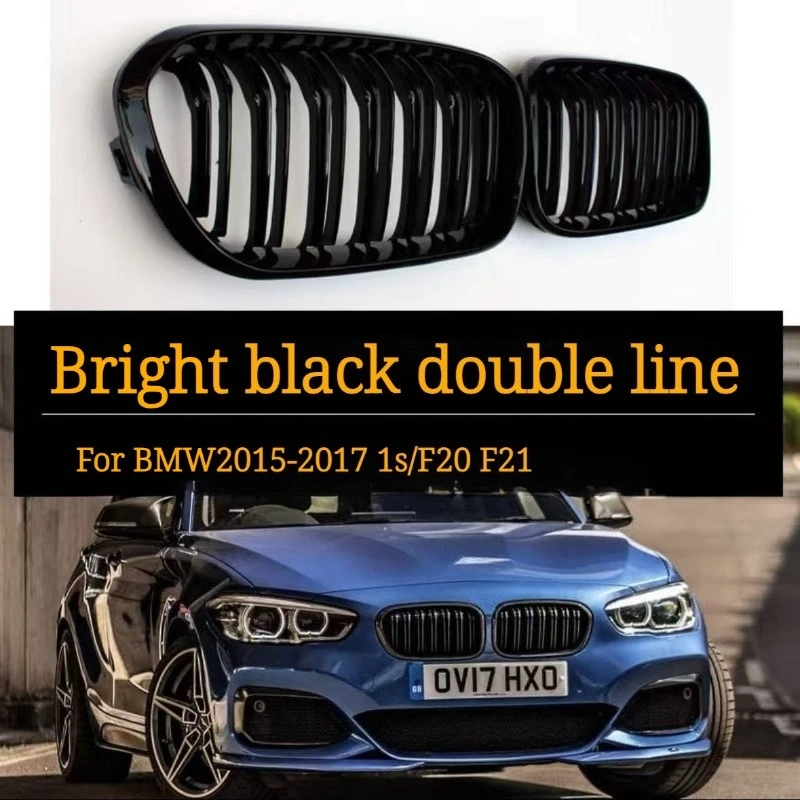 

1 пара черных решеток переднего бампера 51137371685 511371686 подходит для BMW 1 серии F20 F21 Facelift 2015-2017 автомобильные аксессуары