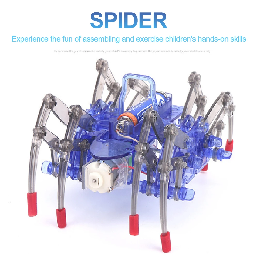 DIY Electric Spider Robot Children's Puzzle Animal Model Assembly Toy Can Be Used For Teaching And Training