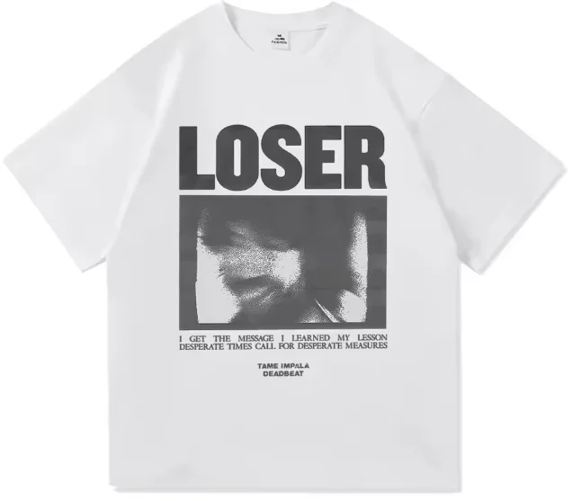 Tame Impala Loser Graphic Tee, Deadbeat Album 2025 Merch, Harajuku Style Unisex Premium Cotton T-Shirt, Perfect Fan Gift
