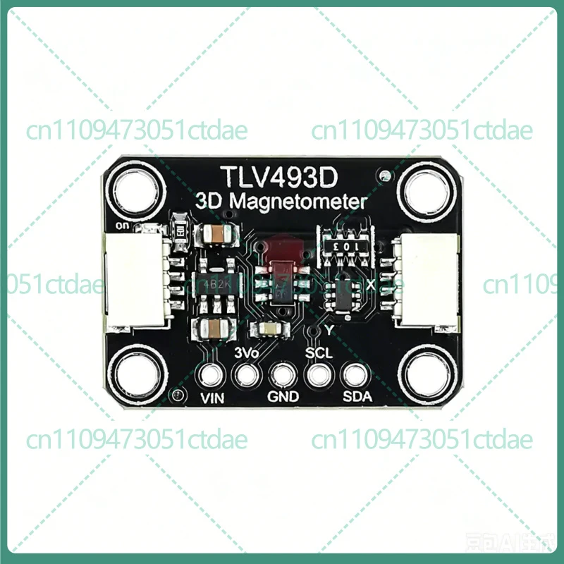1-5pcs For 4366 TLV493D Triple Axis Magnetometer Module STEMMA QT Qwiic I2C 12Bit 3D Magnetic Field Sensor Breakout PCB