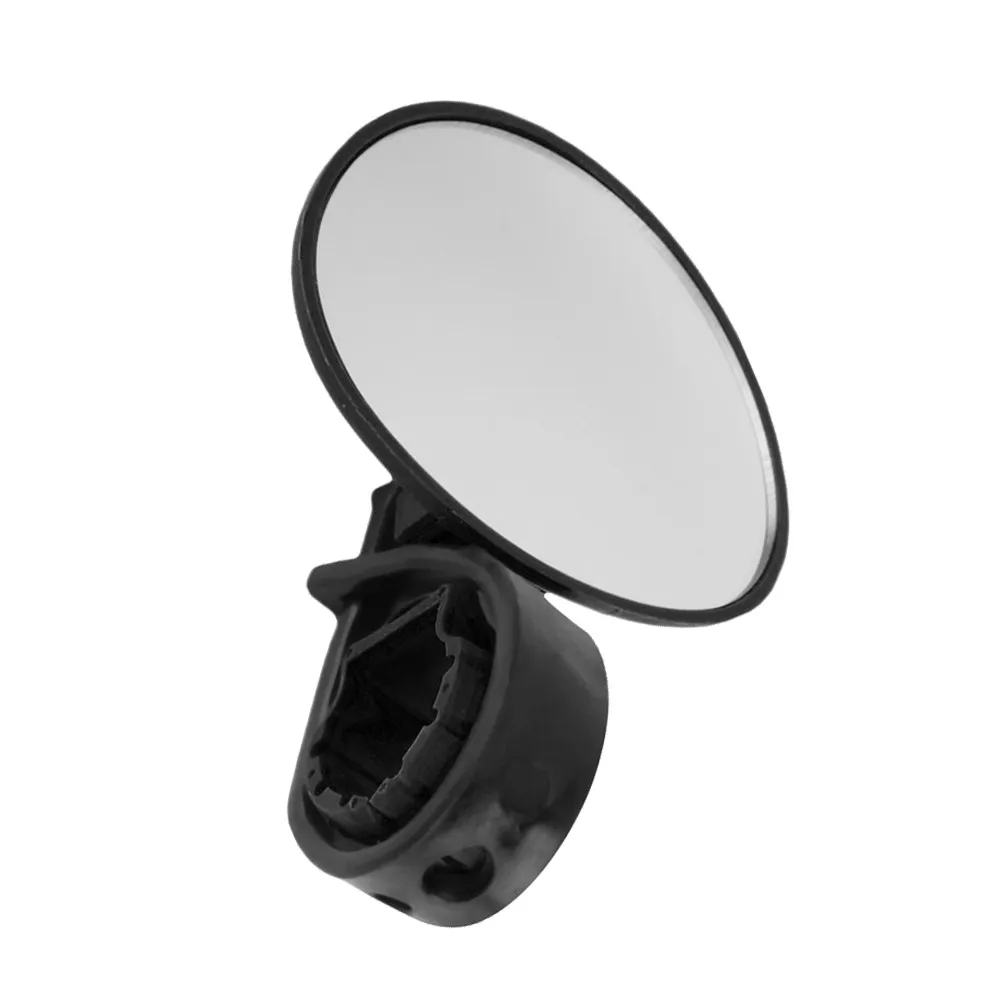 Bicycle Rear View Mirror Compact Stylish Adjustable Rotatable Hd Blast Resistant Wide Angle Fits 20-35Mm Handlebar Black