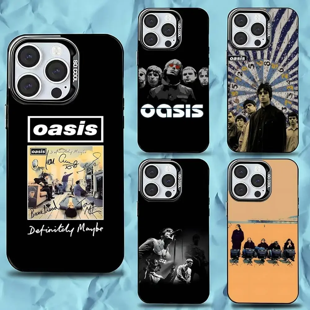 

Band O-Oasis Phone Case For iPhone 16,15,14,13,12,11,Pro,Max,Plus,Mini,XS,SE Anti Fall Black Matte Hard Bumper
