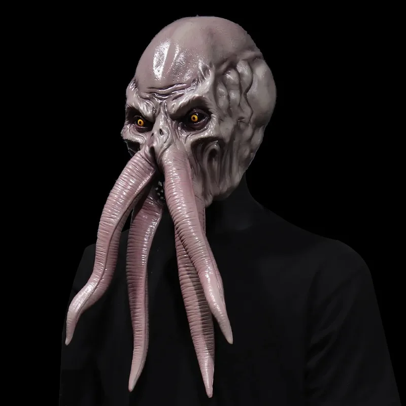 Game Lllithid Mind Flayer Squiddy Mask Halloween Decoration Cosplay Animal Octopuses Monster Latex Helmet Party Costume Props