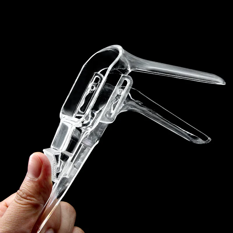 10pcs Transparent Sterile Push-Pull Type Adjustable Female Self-Check Disposable Medical Supplies Vaginal Speculum