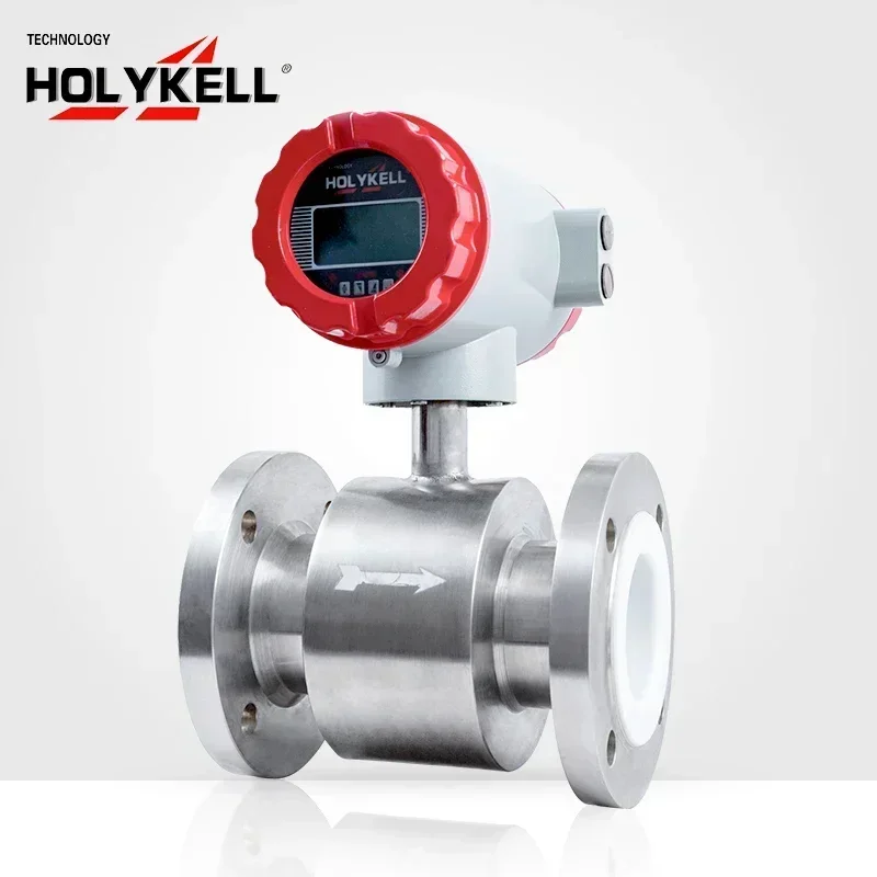 

4-20mA Liquid Control Sewage Wastewater Electromagnetic Flowmeter Acid Chemical Flow Meter