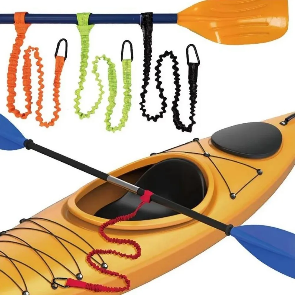 100cm Kayak Paddle Elastic Rope Anti Drop Multicolored Reflect Light Fixed Slurry Surfboard Traction Parts for Kayak Canoe