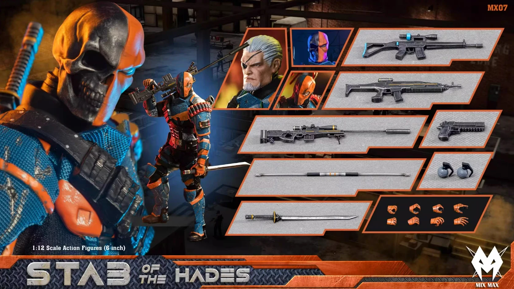 متوفر في المخزون ألعاب مجسمة متحركة Mixmax Deathstroke بمقياس 1/12 شخصيات الحركة (6 بوصة) شخصية أنيمي Slade Joseph Wilson Terminator