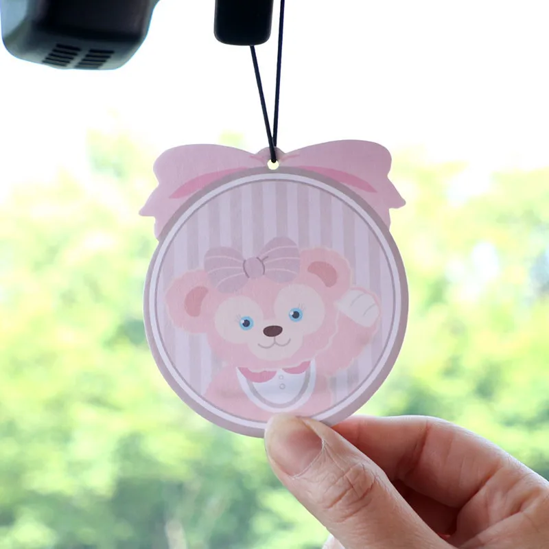 Disney Anime Figure Mickey Minnie Car Perfume Film Rearview Mirror Pendant Car Gift Air Freshener