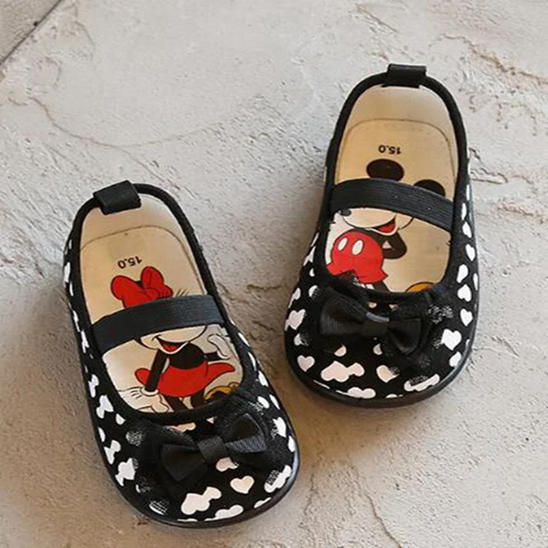 Disney Cartoon Minnie Mouse Elsa Sofia scarpe di tela ragazze bambini Sneakers Casual bambino bambini Sport scarpe da corsa sandalo bambino