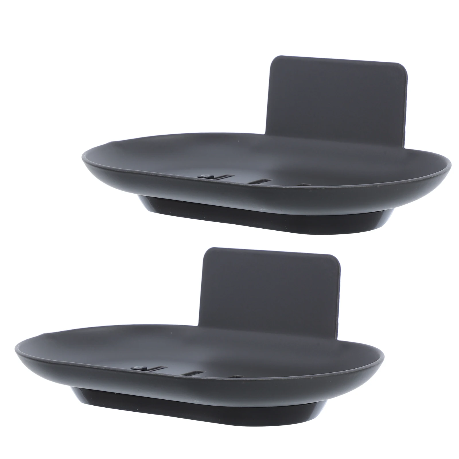 

2 Pcs Wall Mounted Soap Dish Bar Holder Bathroom Stand Shower Punch-free Wall-mounted Rack