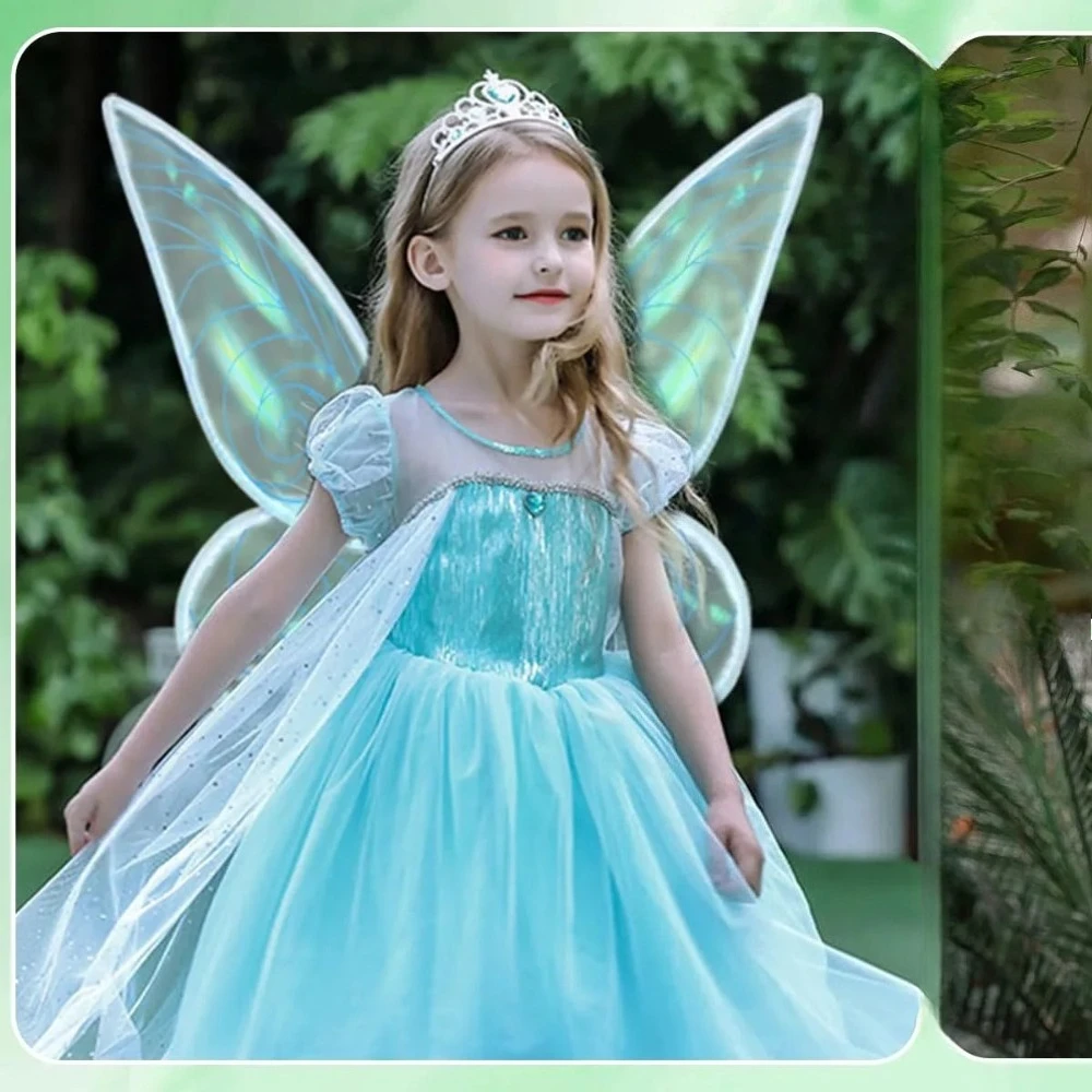 أجنحة الفراشة الجنية للفتيات الملاك هالوين زي حفلة فستان مهرجان الدعائم اكسسوارات النساء لطيف أجنحة الجنية الفتيات #1