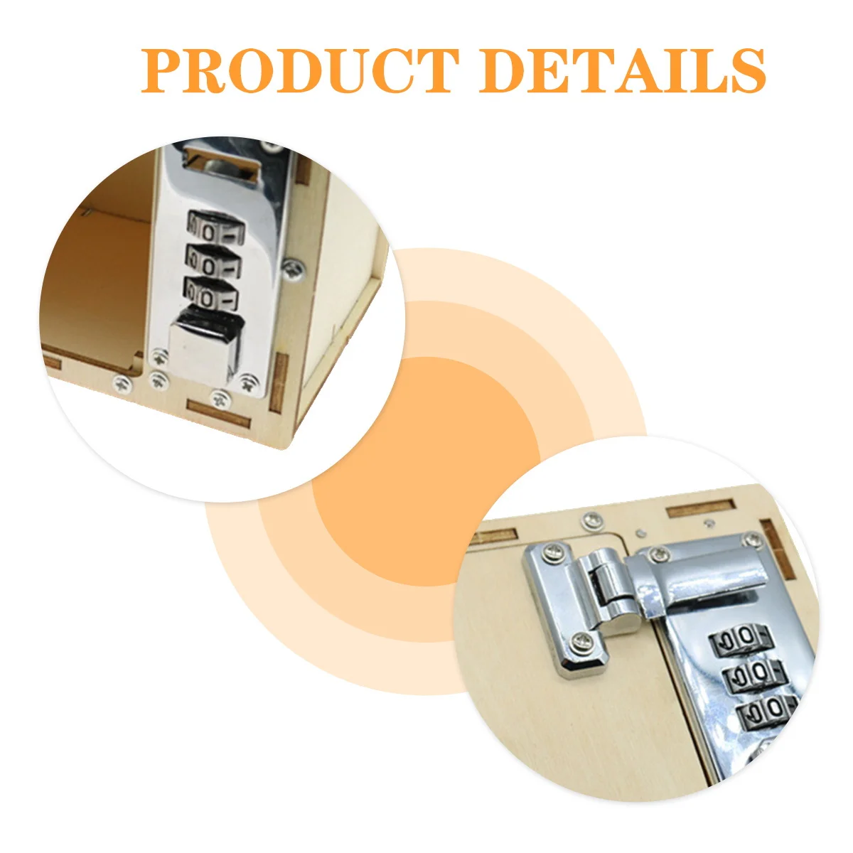 1 مجموعة 1 مجموعة Diy بها بنفسك كلمة المرور الخشبية خشبية لتقوم بها بنفسك كلمة المرور لغز للأطفال التعليمية اقفال الصناديق الحرفية عدة الخشب حالة الخشب لعبة أداة #5