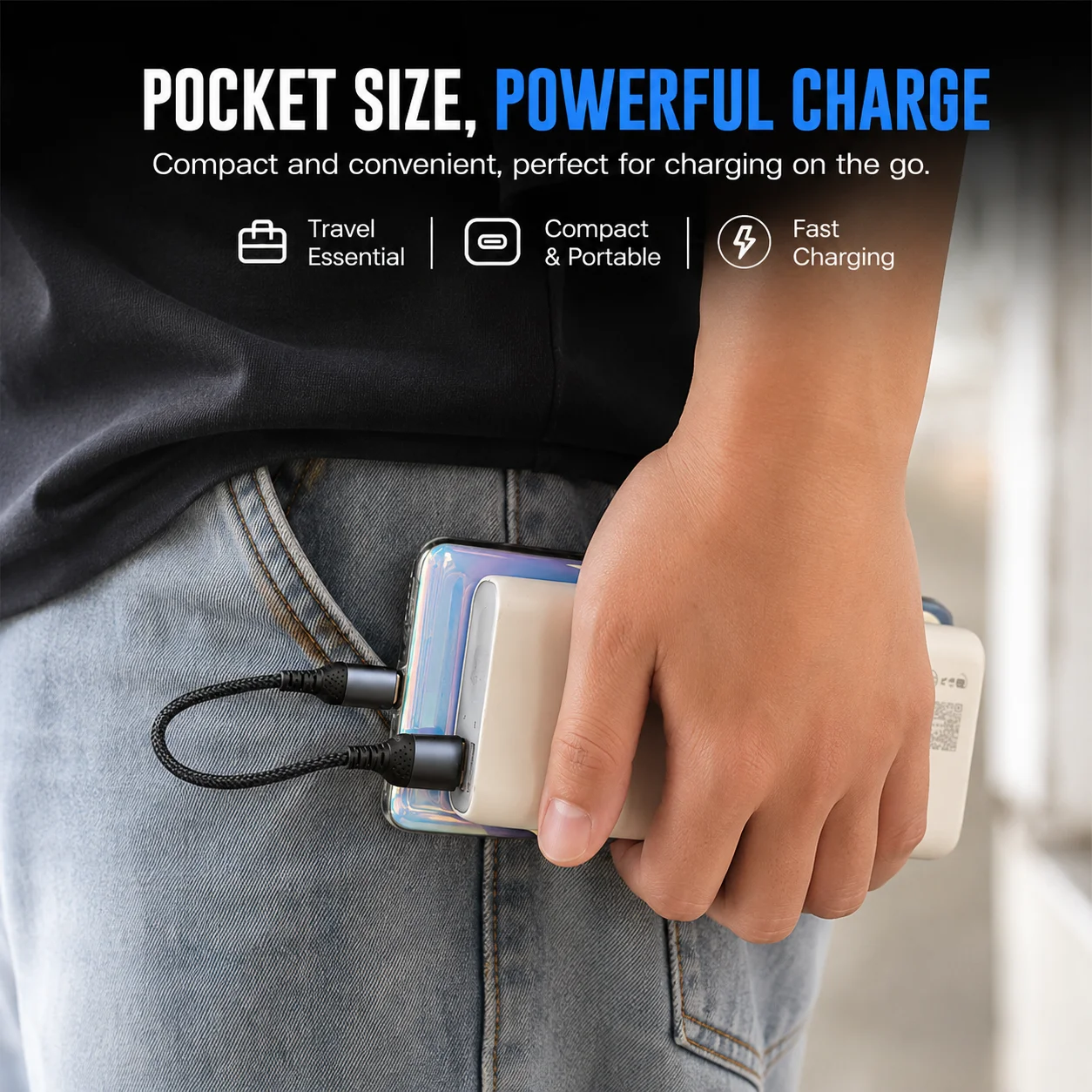 66W 6A Rechtwinkliges USB-C-Kabel, kurzes USB-C-zu-USB-C / USB-A-zu-USB-C geflochtenes Schnellladekabel für Powerbanks, 25CM 50CM für Reisen – Detail 3