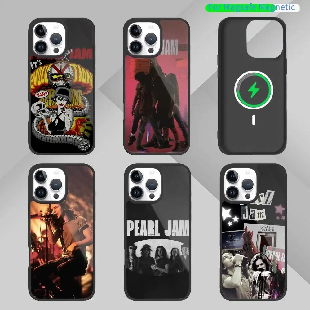 

P-Pearl Band J-Jam Phone Case For iPhone 17,16,15,14,13,Pro,Max,Plus,Magnetic For Magsafe Wireless Charging