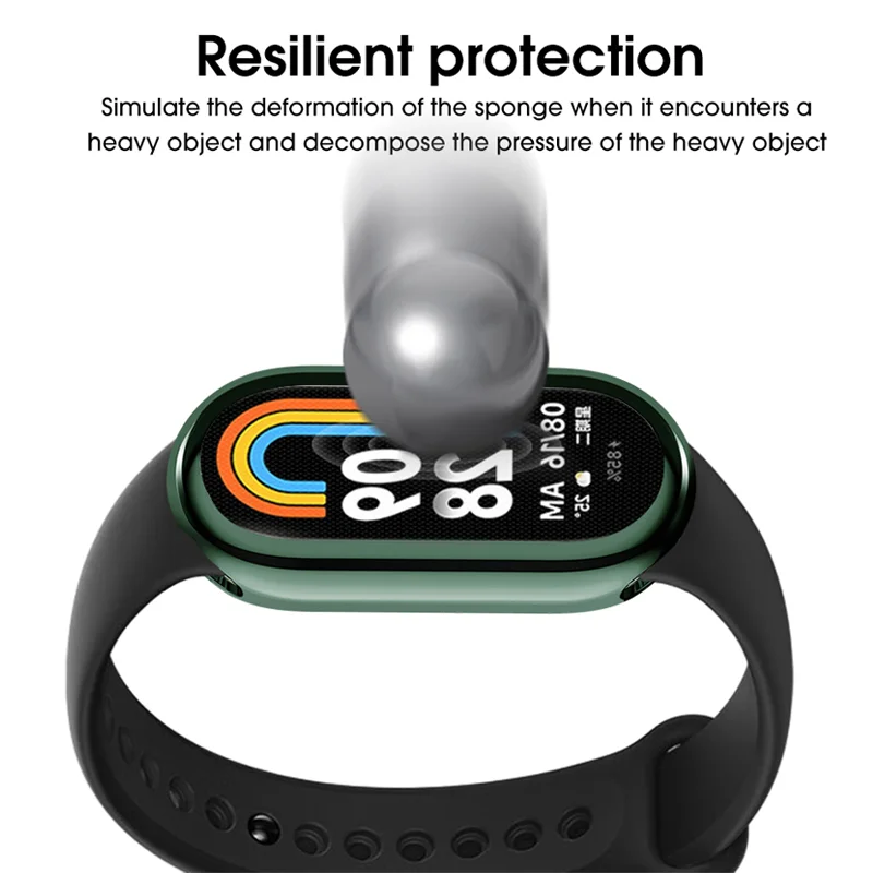 For Xiaomi Mi Band 8 Case HD Ultra-Thin Soft TPU Screen Protector Full Coverage Anti-Scratch Protective Case Cover for MiBand 8