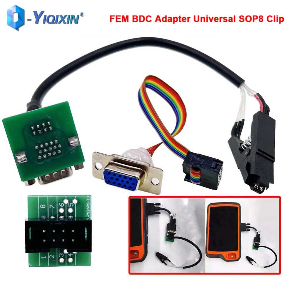 FEM BDC Adapter Universal SOP8 Clip For Xhorse Key Tool Plus VVDI PROG CGDI ACDP Key Programmer For BMW X1 X3 X5 X6 X7 3 Series