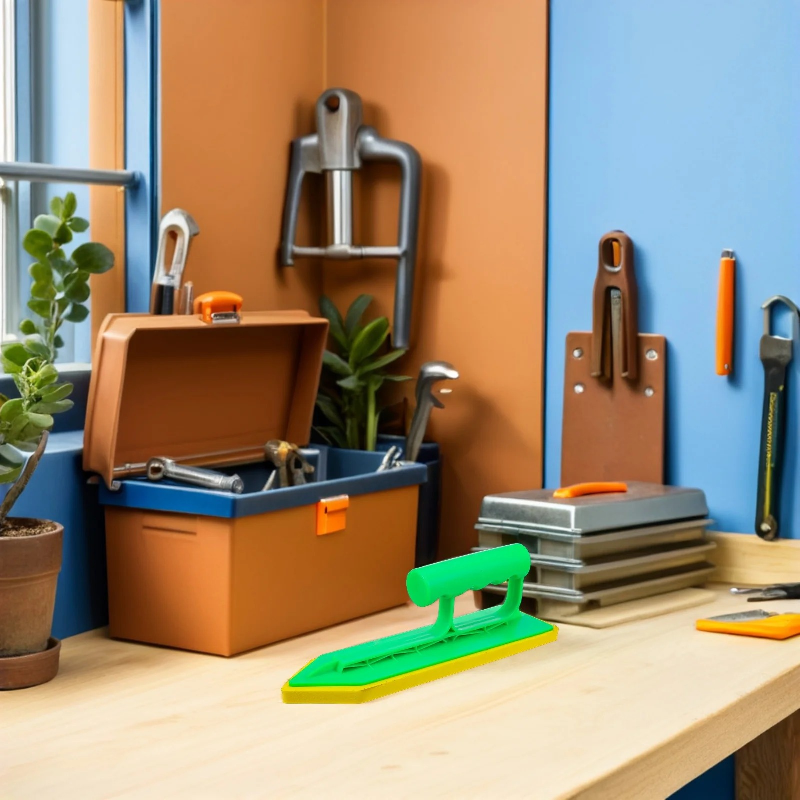 

Tile Grout Tool 9.04X3.14X2.55In Plastic Trowel Float For Floor Wall Installation Eva Grout Sponge Replacement Lightweight