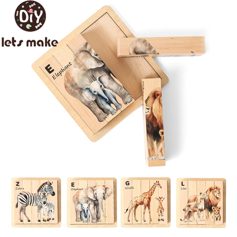 

Montessori Baby Toys Educational Toys Animal Matching Puzzle Wooden Children's Toddler Toys 3 Year Old Game Baby Games 2 Years