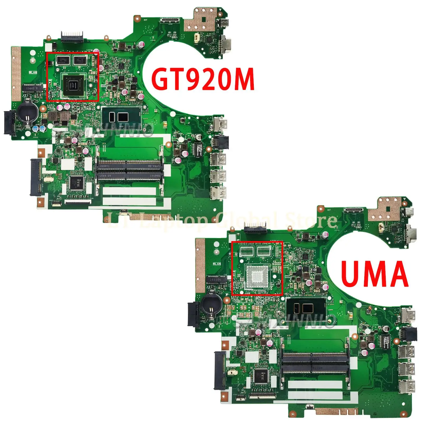 Mainboard für asus p2540uj p2540ua p2530uj p553uj p553ua p2540u pro553u px553u pe553u p553u Laptop Motherboard i3 i5 i7 gt920m