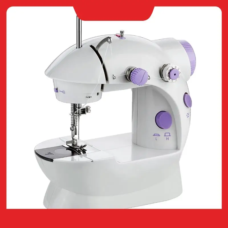 

Portable Sewing Machine Handheld Sewing Machine Double Thread Double Speed Double Switch Small Sewing Machine Durable US Plug