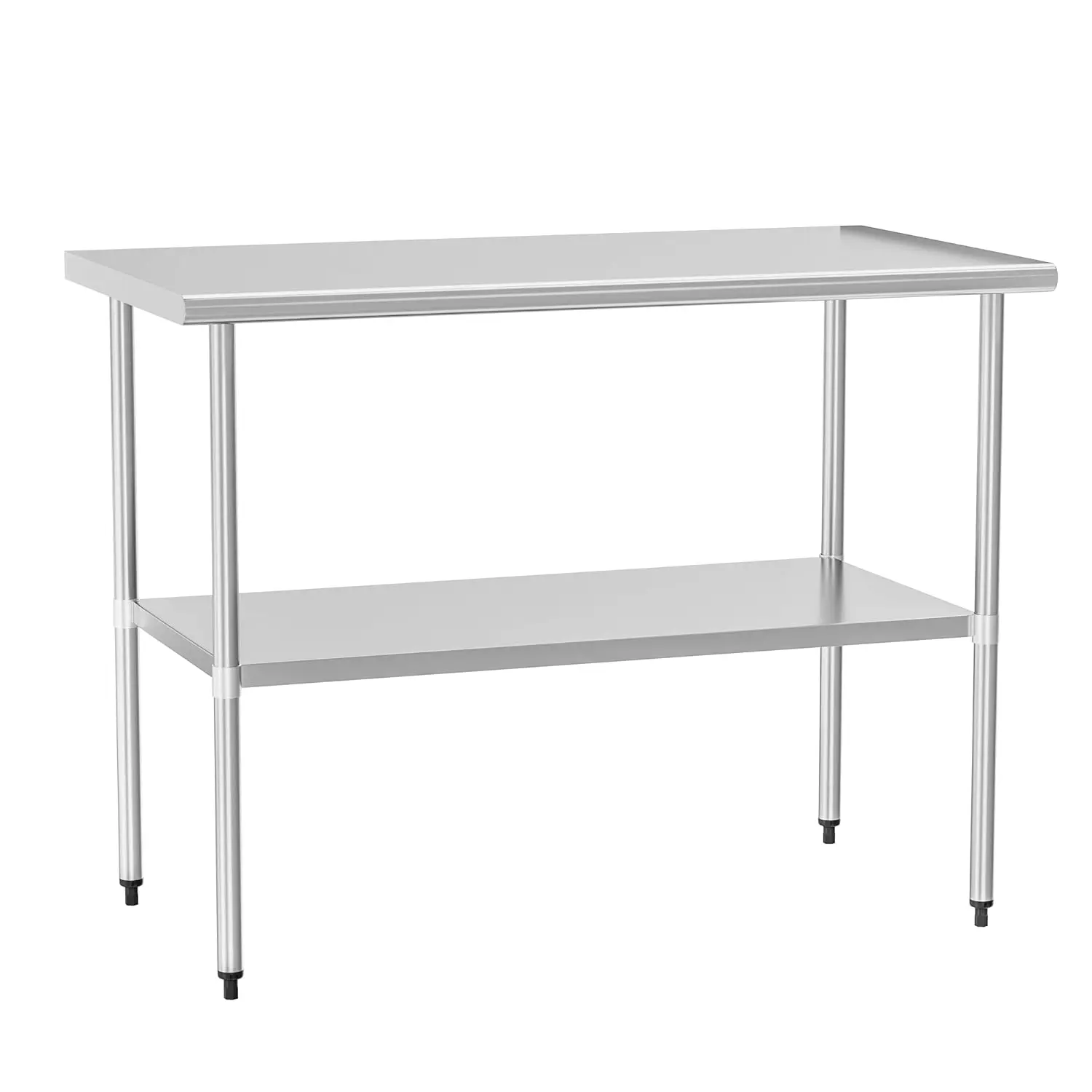 Stainless Steel Table 30 x 48 Inches Metal Prep Table with Adjustable Undershelf, Stainless Table for Commercial Kitchen