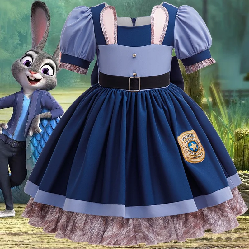 

Disney Zootopia 2 Officer Judy Costume,Judy Cosplay Costume for Kids,Officer Costume kids,Rabbit Police Officer Costume for Carn