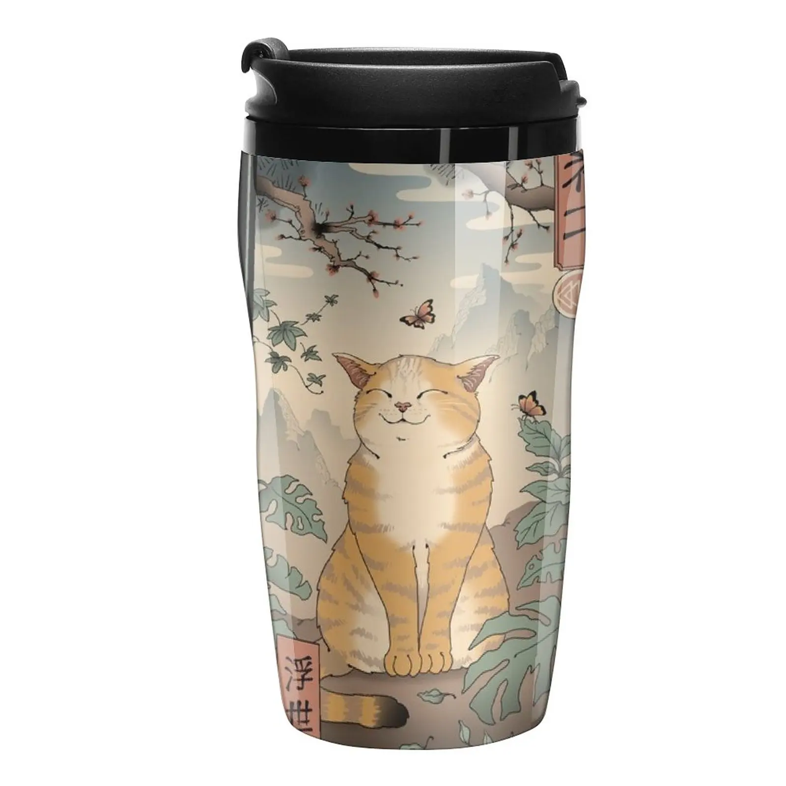 

New Edo Cat Travel Coffee Mug Pretty Coffee Cup Mug For Coffee Paper Cups For Coffee