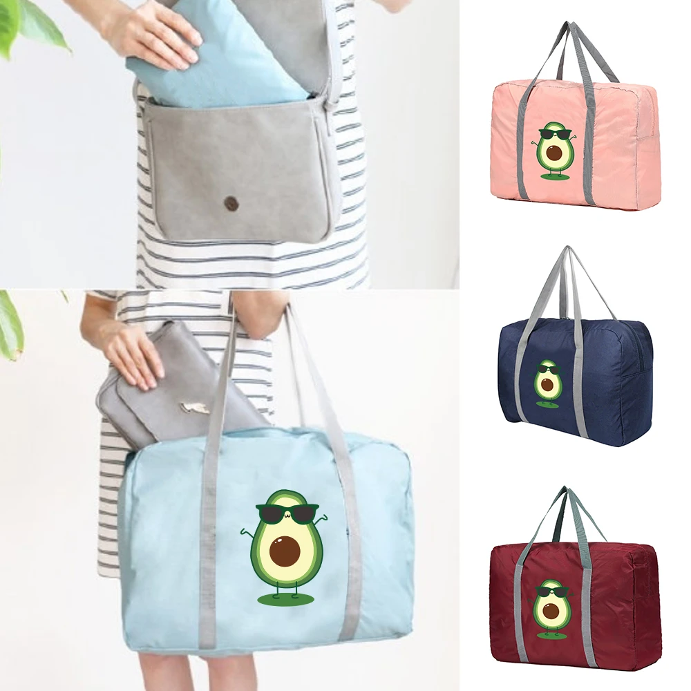 

Large Capacity Travel Bags Men Clothing Organize Travel Bag Women Storage Bags Luggage Bag Handbag Avocado Cool Print