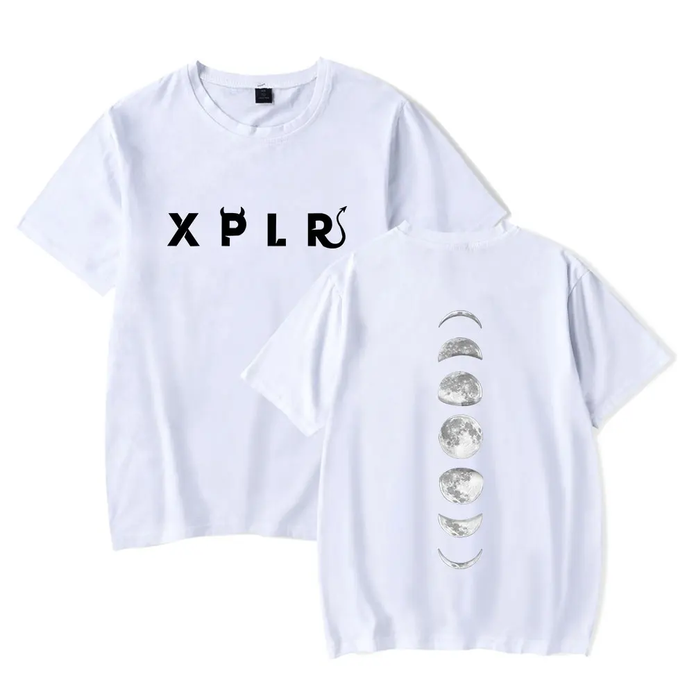 Moon Print T Shirt XPLR Hell Week 22 Cloud T-shirt Women Men Summer Short Sleeve Tee Tops Fashion Hip Hop Sam And Colby T Shirt