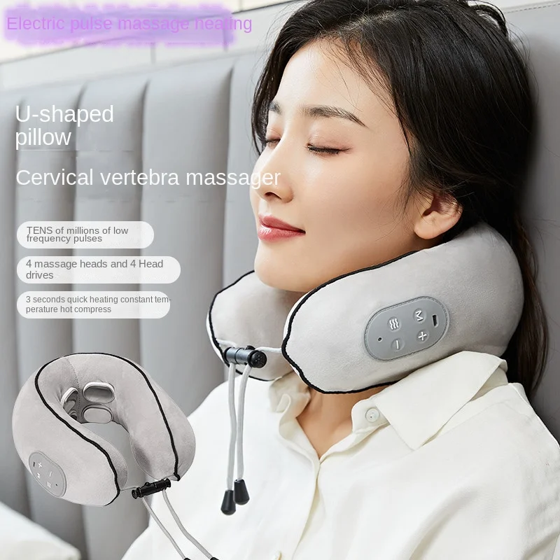 

Electric Neck Massager U Shaped Pillow Multifunctional Shoulder Kneading Heating Massager Portable Travel Home Car Use Device