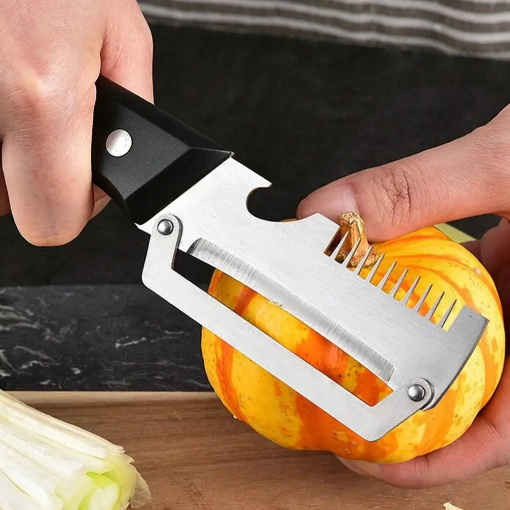 

Non-slip Vegetable Peelers Vegetable Peeler with Plastic Handle, Stainless Steel Fruit Potato Peeler, 3-in-1 Onion Shredder Bott