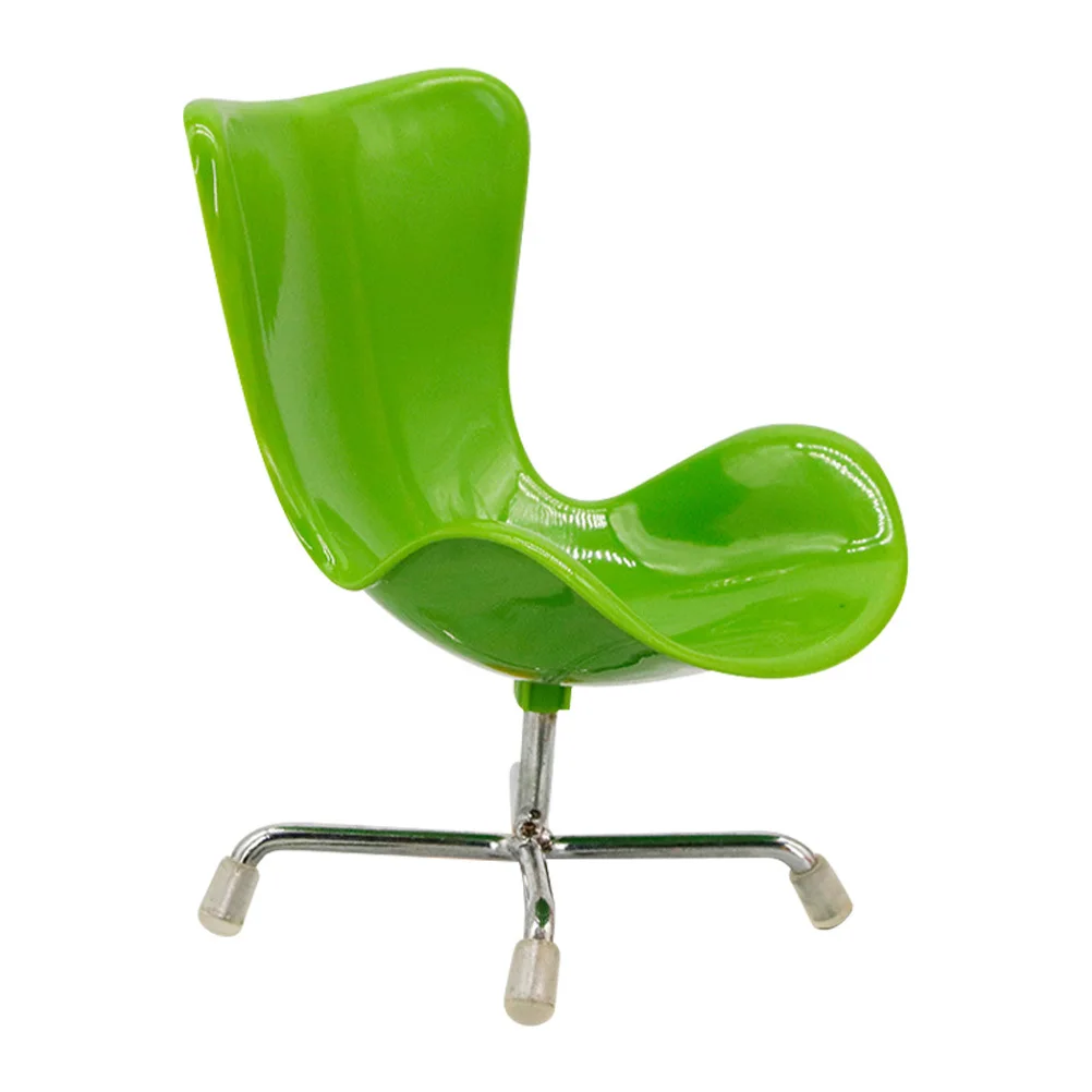 كرسي كمبيوتر مصغر، سطح أملس من البلاستيك، ملحقات ديكور منزلية صغيرة، زخرفة سطح المكتب لمجموعة مصغرة