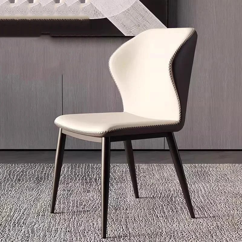 

+--White Metal Dining Chairs Minimalist Comfortable Events Big Size Beauty Dining Chairs Room Decor Sillas Trendy Furniture Soft