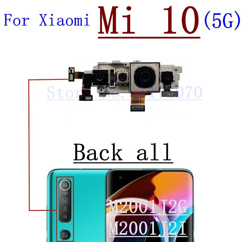 Back Facing Main Camera For Xiaomi Mi 10 Pro Ultra 5G Backside Wide+Macro+Depth Front Rear Camera Module Parts