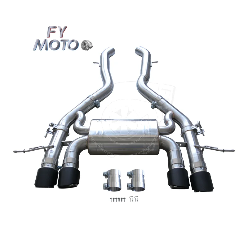 Exhaust Catback for  S58 G80 M3 M4 2020+ with MATT BLACK Carbon Fiber Exhaust Tips