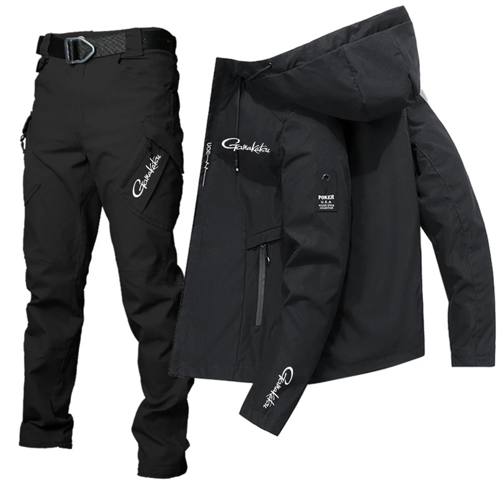 Gama katsu taktische Sets Männer Herbst verschleiß feste Jacken Multi-Pocket Cargo hose 2 Stück passt zum Outdoor-Training Angelset