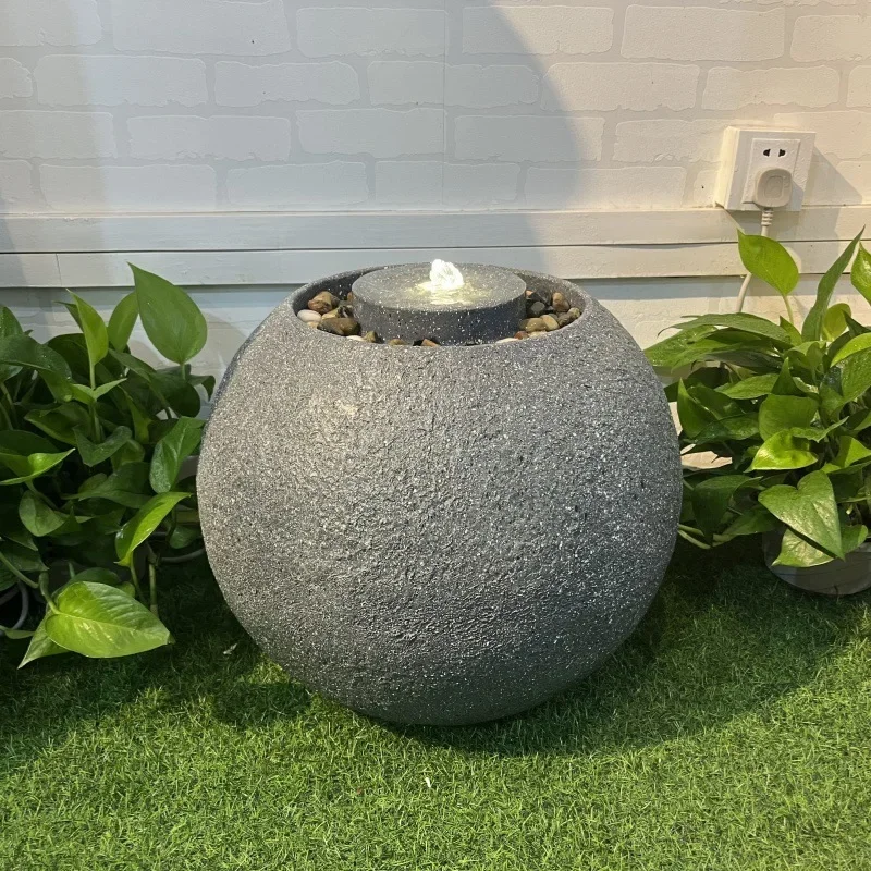 Indoor and outdoor spherical creative water scene ornament courtyard villa garden decoration home living room floor fountain