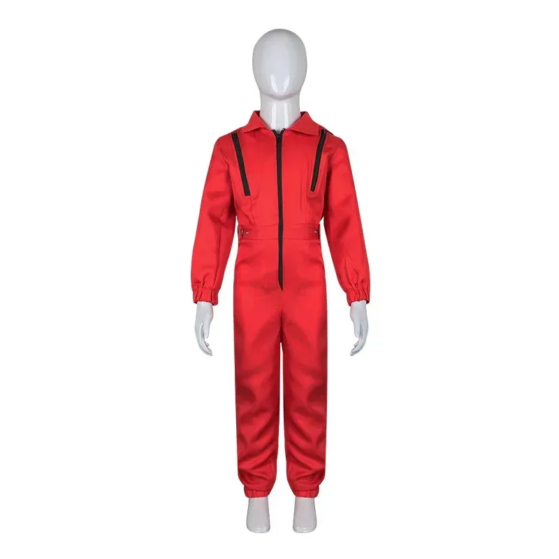 Filme coreano das crianças papel dinheiro casa cosplay traje cartão casa dali vermelho workwear cosplay desempenho traje