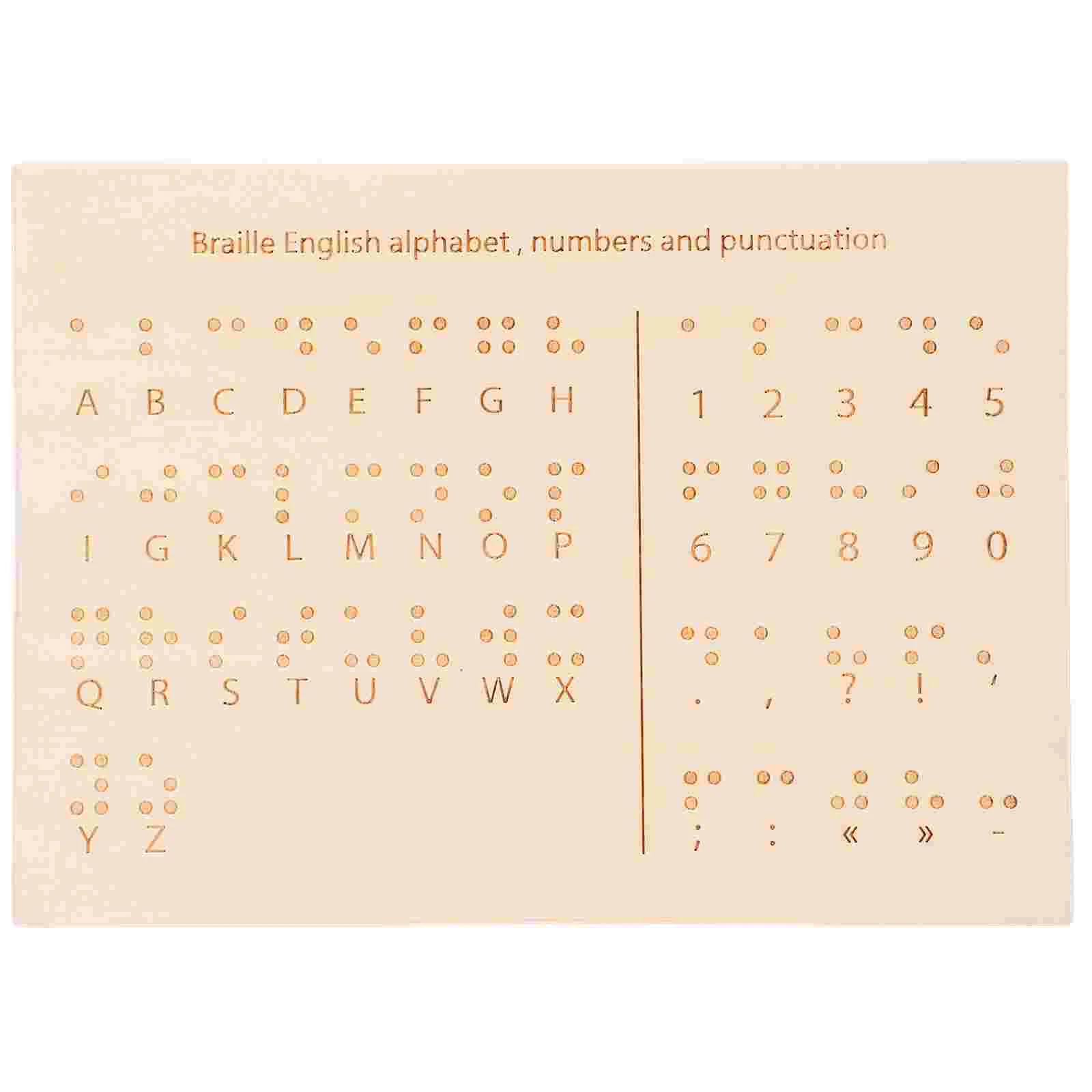 

Braille Educational Equipment Letter Learning Boards Number Tool Wood Blind People Supply