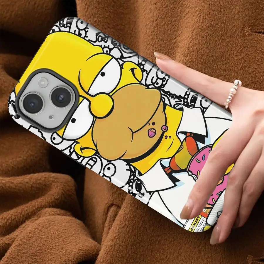 Die Simpson Handyhülle für Samsung Galaxy S25 S23 A26 S25Ultra S20 FE A16 S24 Ultra A56 S23Ultra A36 Weiche Schutzhülle Capa