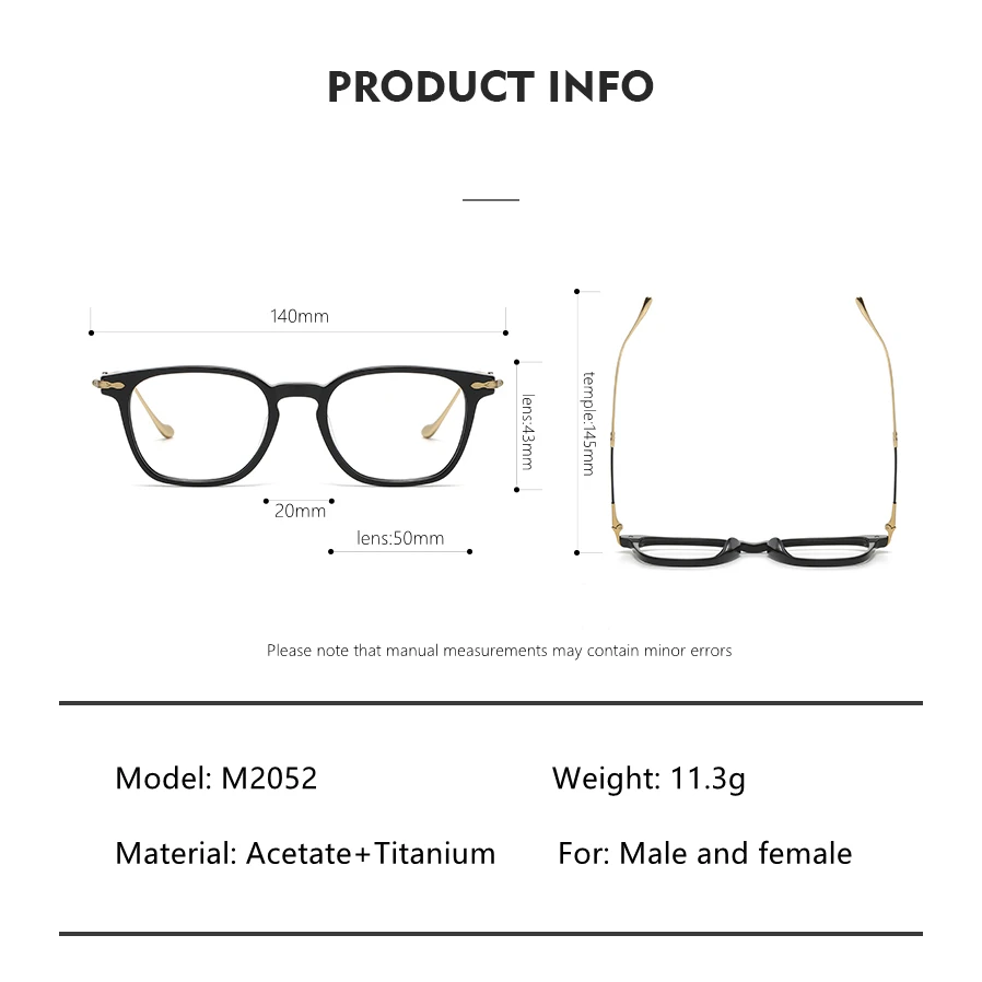 Matsuda Same Design M2052 Japanese Retro Style Handmade Glasses frame for Men Optical  eyeglasses Titanium and celluloid