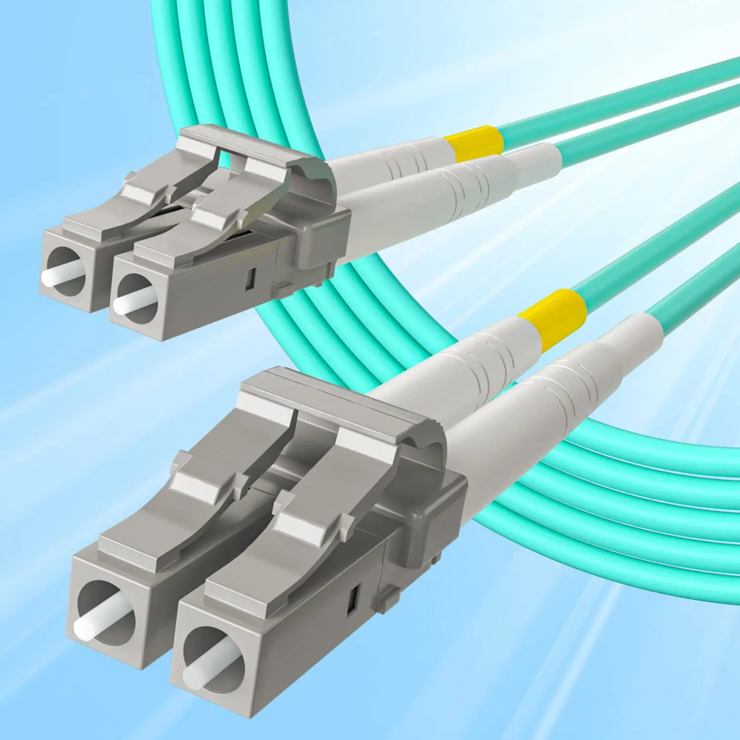 

Fiber Patch Cable - LC to LC OM3 10Gb/Gigabit Multi-Mode Jumper Duplex 50/125 LSZH Fiber Optic Cord for SFP Transceiver,20-Meter