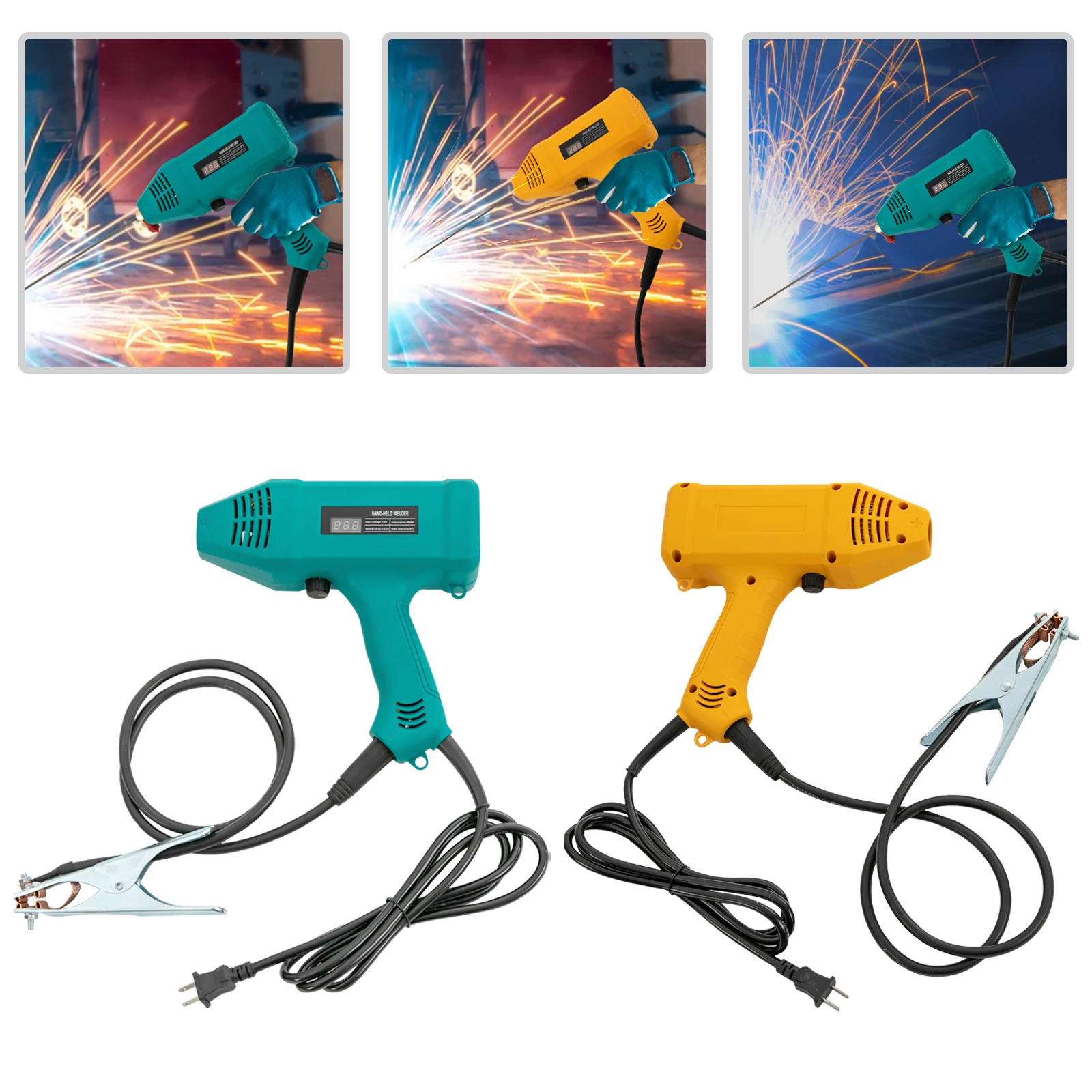 

3000W Handheld Welding Machine Portable Digital Welder Gun 110V LED Screen 20-200Amp Welding Thickness 2-14mm