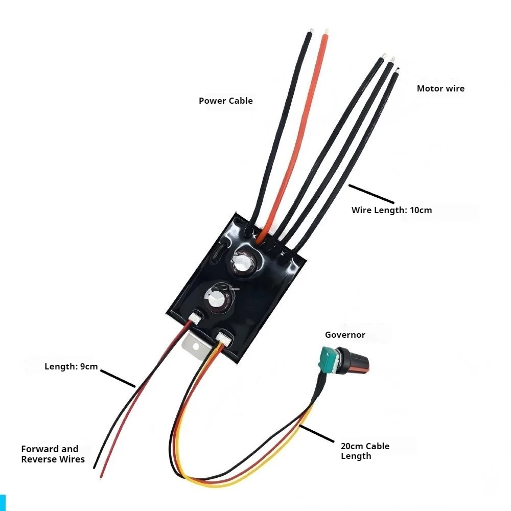 New 6.5-30V BLDC Waterproof No Hall Brushless Motor Drive Board 25A Forward and Reverse Motor Controller Anti-reverse Connection