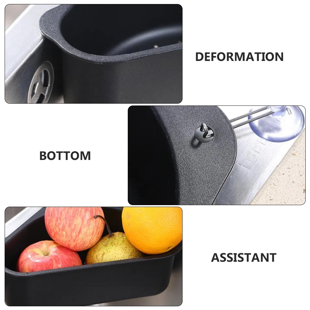 

Stainless Steel Drain Basket Sink ganizer Rack Kitchen Triangular Draining Filter Holder Fruit Vegetable Storage