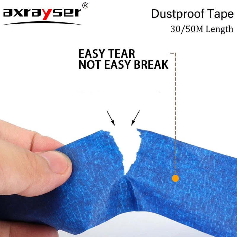 50/20m Blue Dustproof Tape to Protect Laser Head Dust Free for Fiber Cutting Machine No Adhesive Residue High Temperature